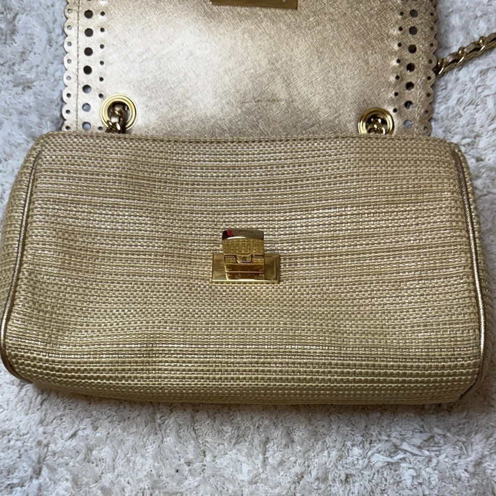 NWOT Michael Kors Gold and Tan Shoulder Bag
